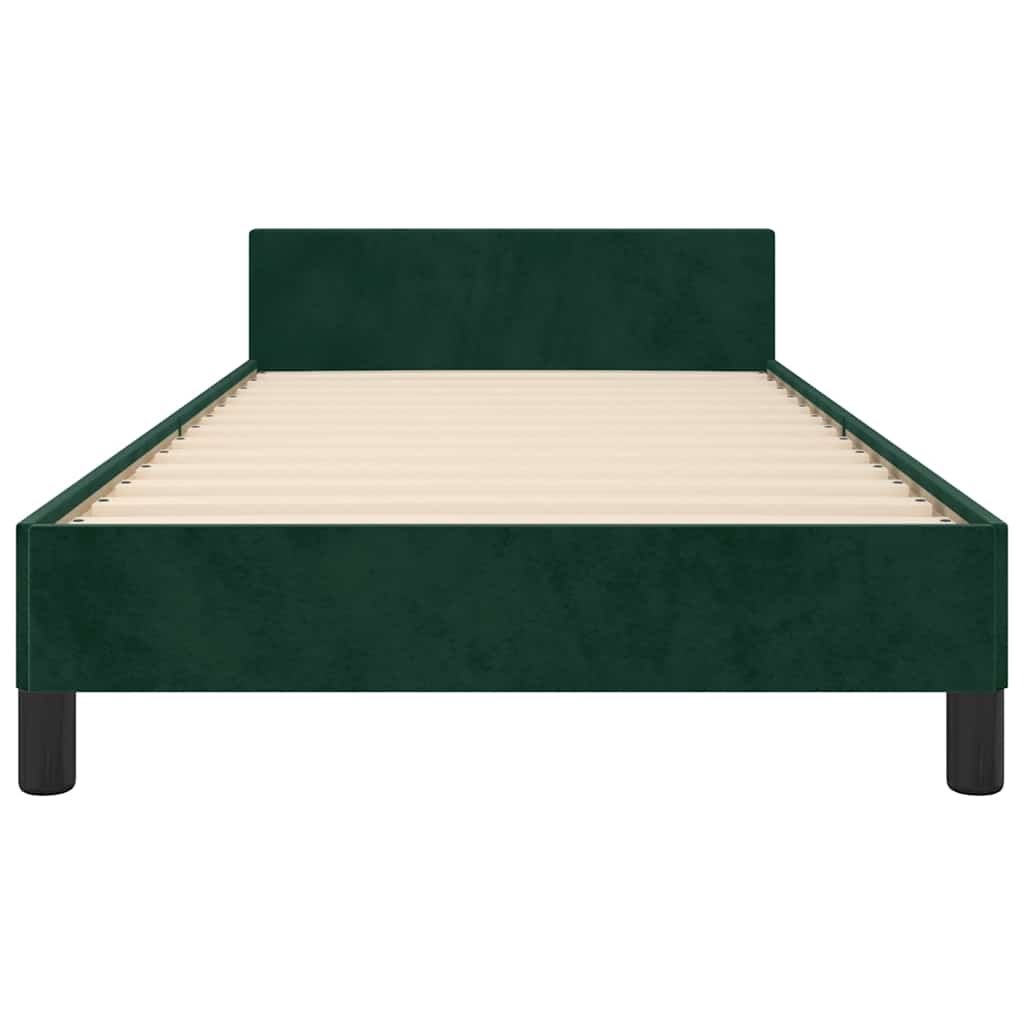 Bed Frame without Mattress Dark Green 80 x 200 cm Velvet