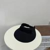 Straw Duck Tongue Empty Top Hat Children Cycling Beach Sunscreen Sunshade Headband Sun Hat Straw Hat Summer Face Cover