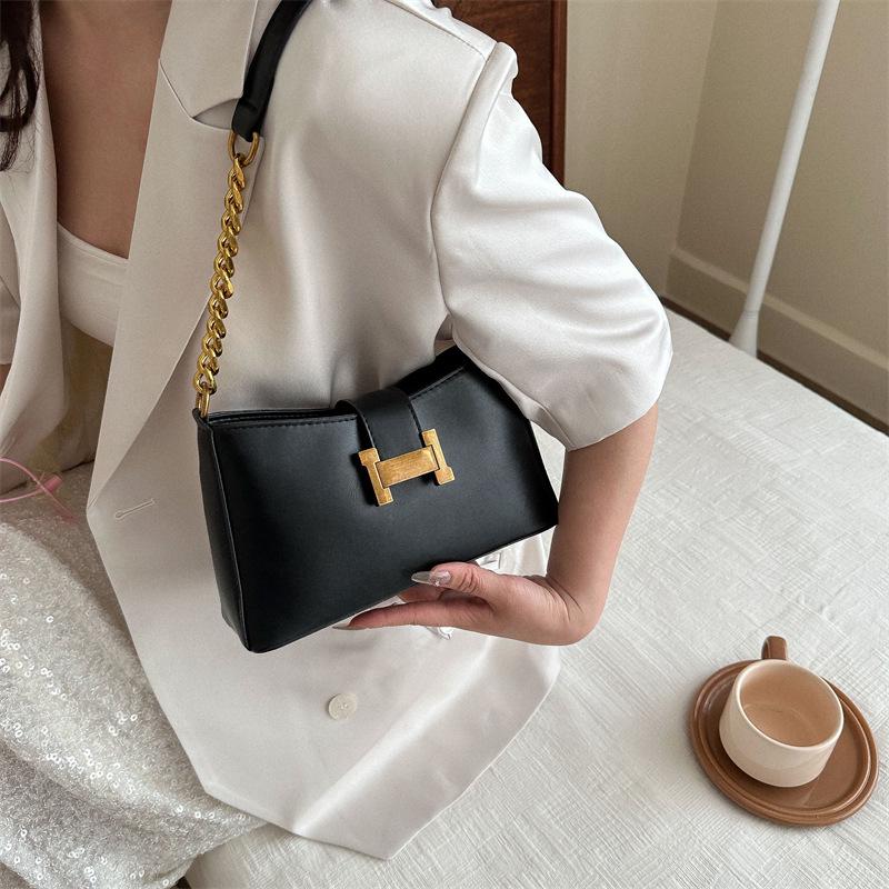 Wiosna 2024 Nowa Moda Retro Torba na Ramię i Przez Ramię - Wszechstronna Teksturowana Torba Podpachowa do Dojazdów