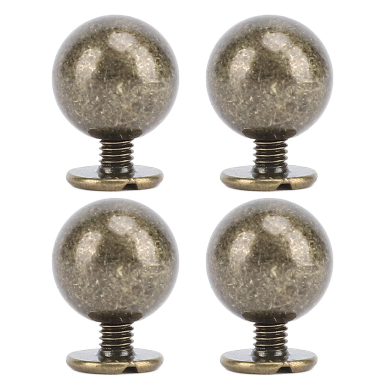 

50 комплектов круглых заклепок из цельного железа, многофункциональные наборы 8-миллиметровых шариковых заклепок для одежды и рукоделия античный бронзовый