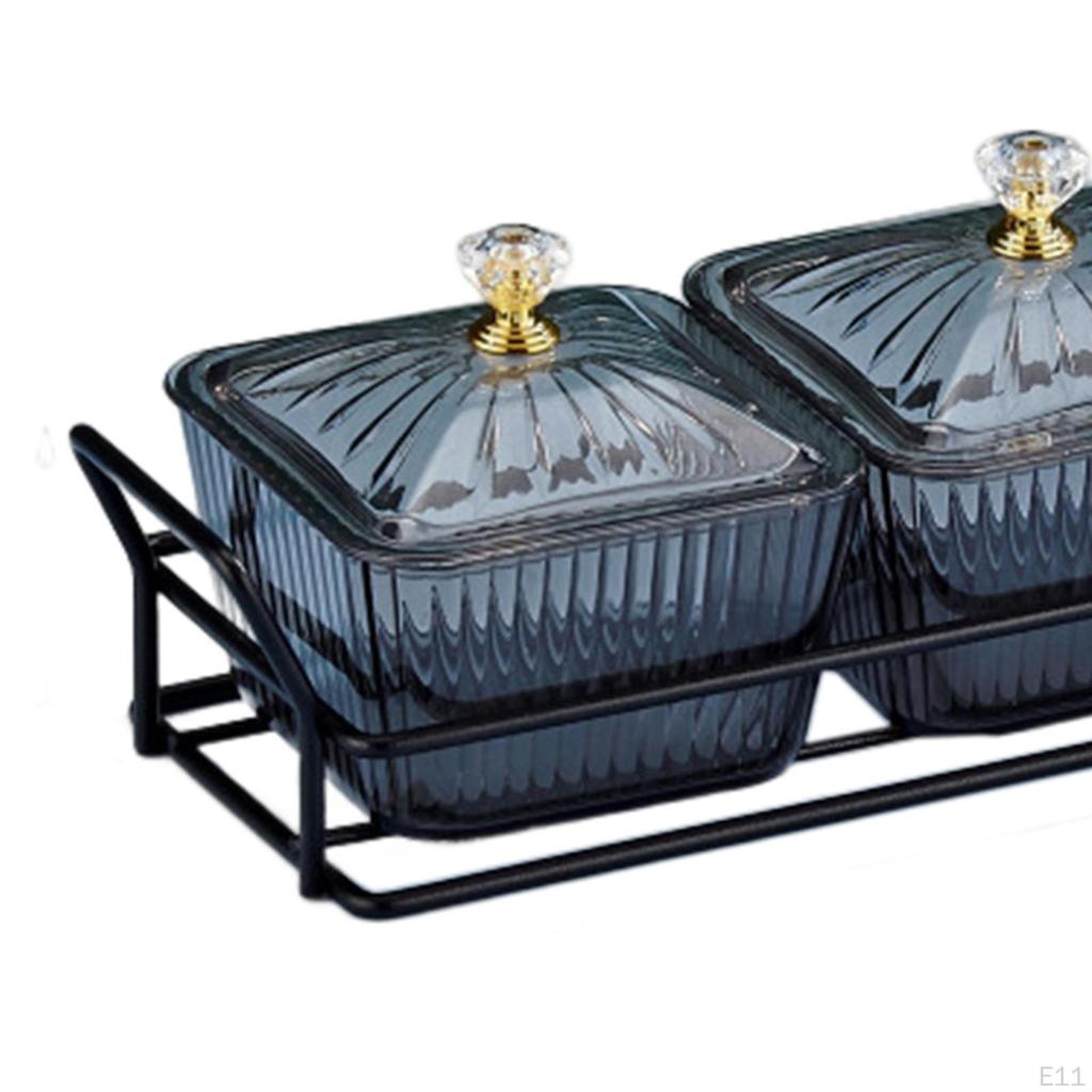 Divided Serving Dishes Appetizer Tray Caddy Platter Desserts Plate Dried Fruit