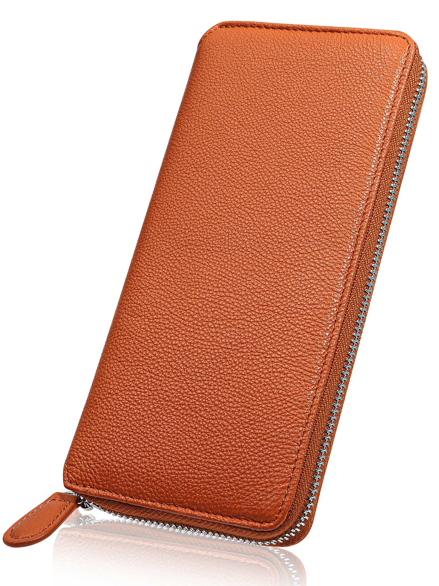 

Long Eco Round Genuine Leather [Mura] Women s Wallet, Leather, Zipper,