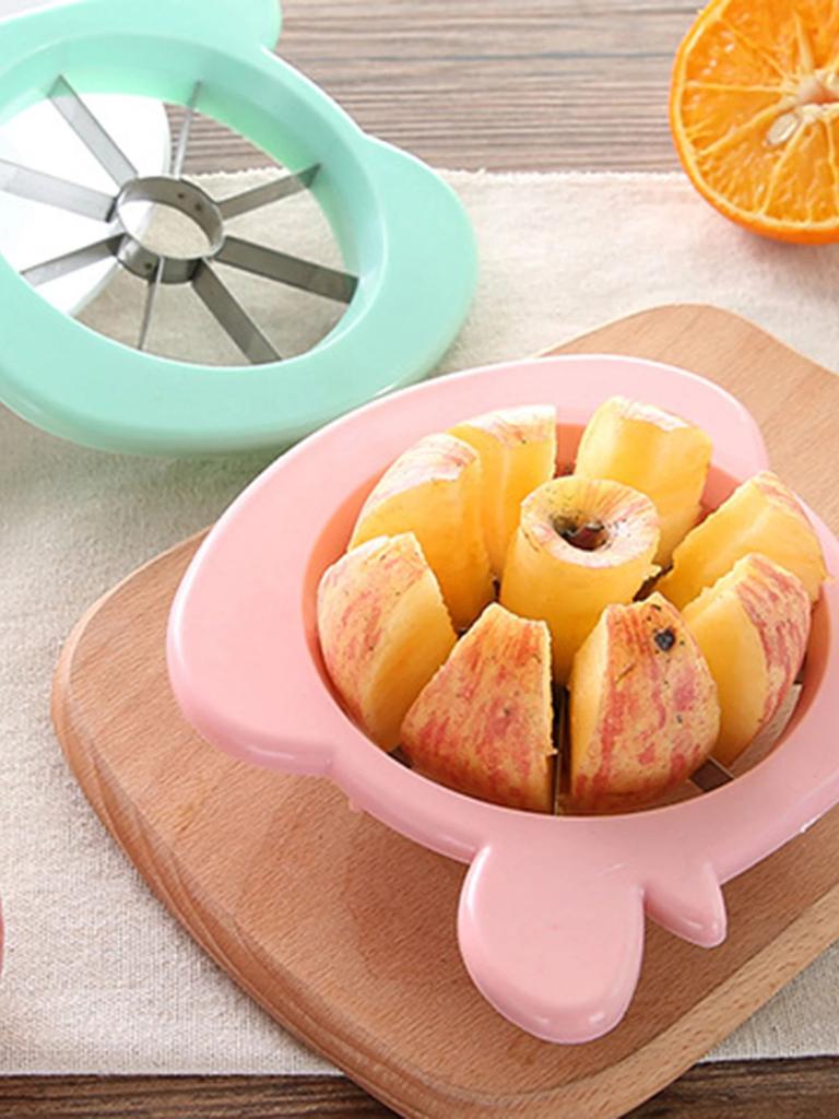 1pc - Cute cartoon stainless steel apple slicer, fruit slicer, fruit slicer, apple knife