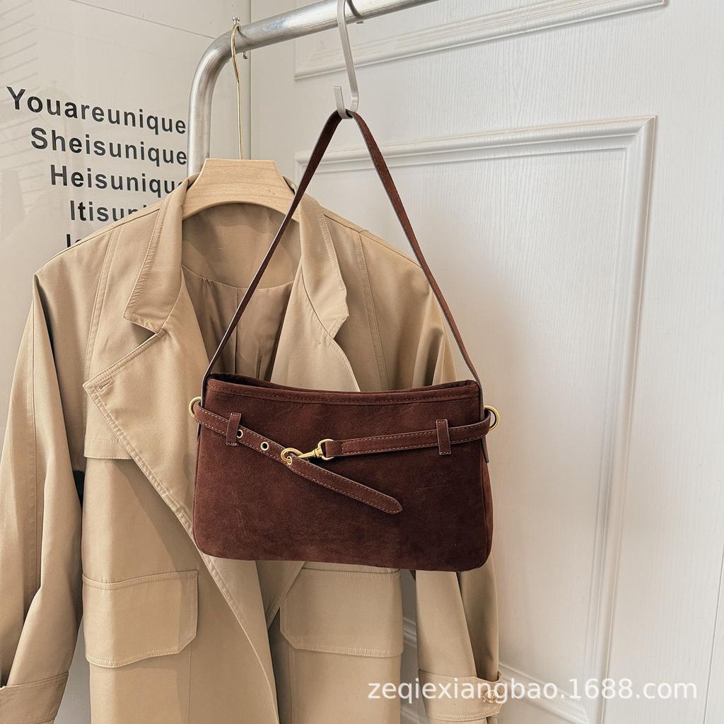 Korean texture matte 2025 new retro bag women's shoulder underarm bag casual commuter bag small square bag