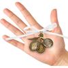 Lusofie Wedding Memory Lacy Oval Bouquet Photo Charms Angel Wing Memorial Charms for Bridal Shower and Bachelor Party
