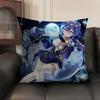 Layla Genshin Impact Cute Cushion Cover Natural Linen Organic Fabric Double-Sided Printing Sofa Home Decor Gift Pillow Case