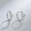 S925 Sterling Silver Star Earring 18K Gold Plated Huggie Hoop Sparkling Zircon High End Fashion Trendy Niche Design Wedding Gift