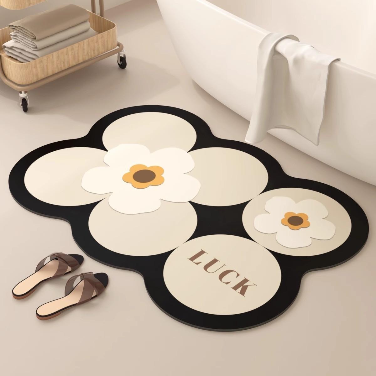 

Nordic Style Bathroom Floor Mat, Diatom Mud Absorbent Mat, Bathroom Bathroom Toilet Door Non-Slip Foot Mat 40*60