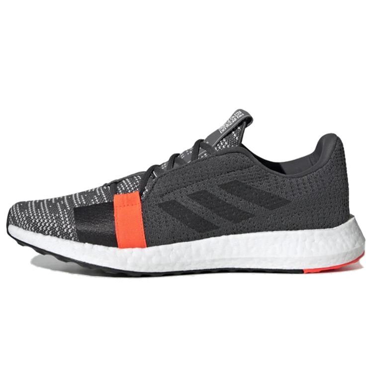 Adidas SenseBoost Go 'Hi-Red Coral' (Unisex) Grey Six / Core Black / Solar Red Running Shoes G26942