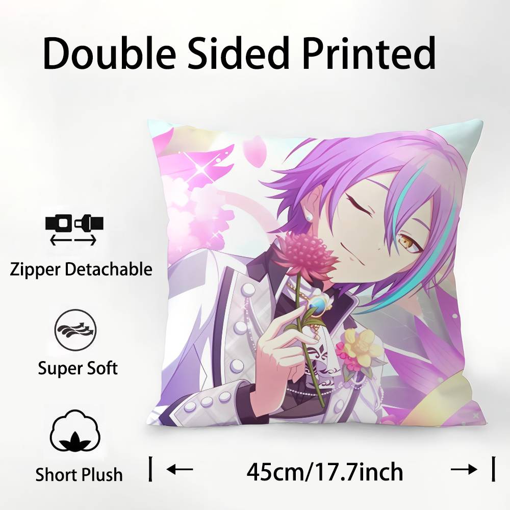 K-Kamishiro Rui Birthday Pillow Case Plush Fabric Soft Pillowcase Double Sided Print Cushion Cover Household Gifts
