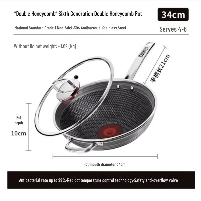 KBH 34cm 6th Gen Non-stick Wok