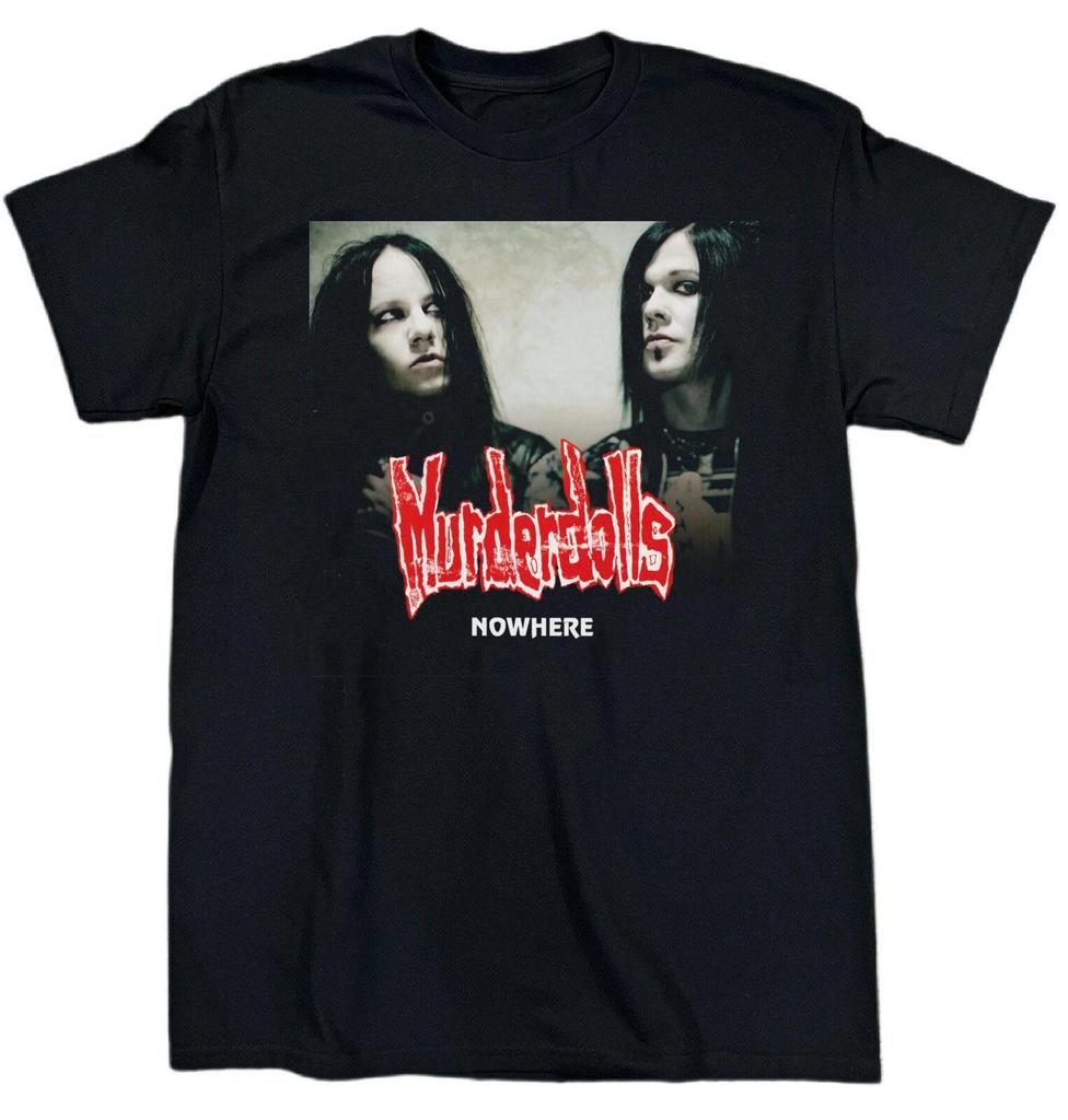 Men's and Women's T-shirts NEW Murderdolls Band Nowhere Heavy Cotton Black S-5XL