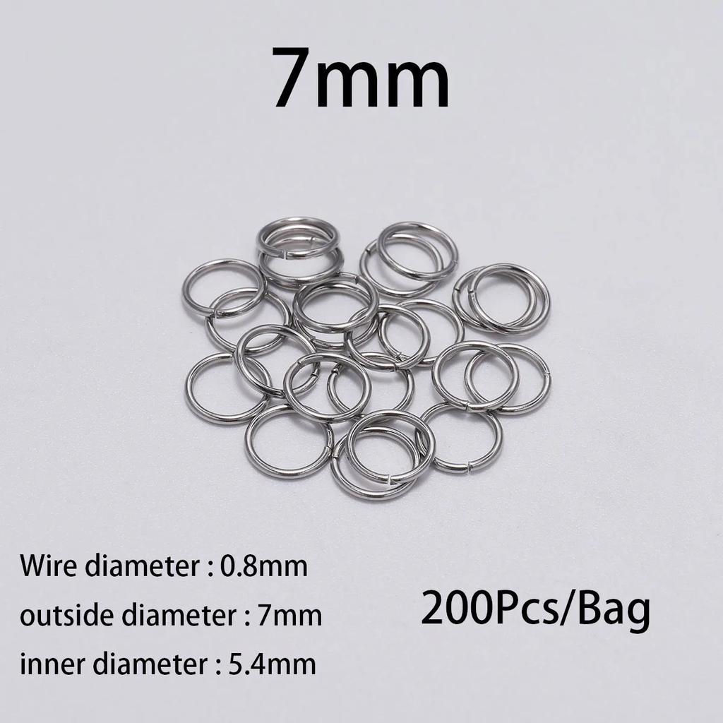 200pcs High Quality Gold Rhodium Jump Rings For DIY Jewelry Making Supplies Findings and Necklace Earring Repairs Accessories