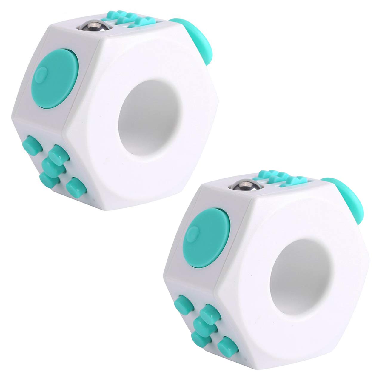 

Felimore Fidget Rings and Fidget Cubes for Frustration Relief and Focus, Set of 2 (Green)
