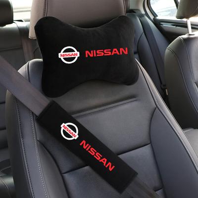 Cuscino per Poggiatesta Sedile Interno Auto Cinghia di Sicurezza Spalla Pad per Juke Sentra Patrol Navara Micra Almera