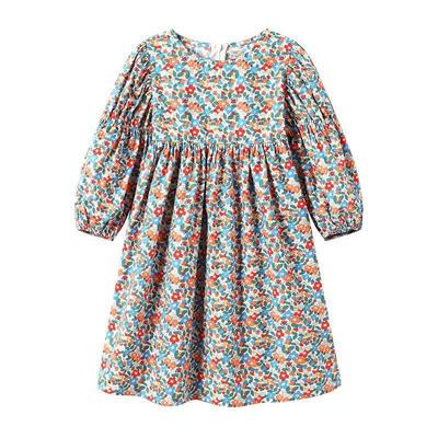 Baby Girls Floral Printed Dress Elegant Cute Clothes Long Sleeve