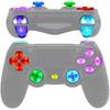 ExtremeRate PS4 Controller Compatible Multicolor Light Emitting D-Pad Thumbstick Trigger Home Fac...