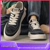 Men's Low-Top Canvas Shoes: Breathable, Anti-Odor, Non-Slip, Height-Increasing Casual Black Sneakers for Summer