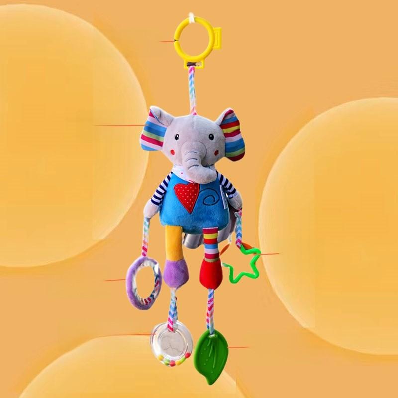 Infant Car Seat Hanging Toy With Plush Material And Interactive Sound For Newborns