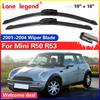 Voor Mini Cooper S One D Hatch R50 R53 2001-2004 Ruitenwisser Voorruitenwissers Voorruit Voorruit Raamborstels 19"+18"""