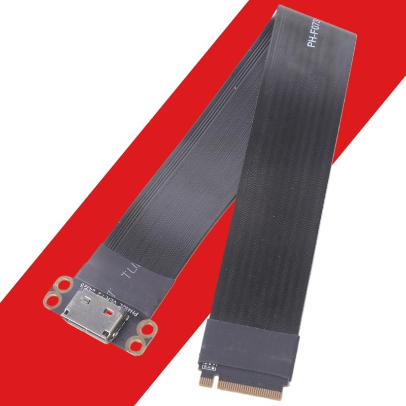 20cm M.2 NVMe M Key to Oculink SFF-8611 SFF-8612 Cable for NVMe U.2 SSDs and Graphics Card Connection