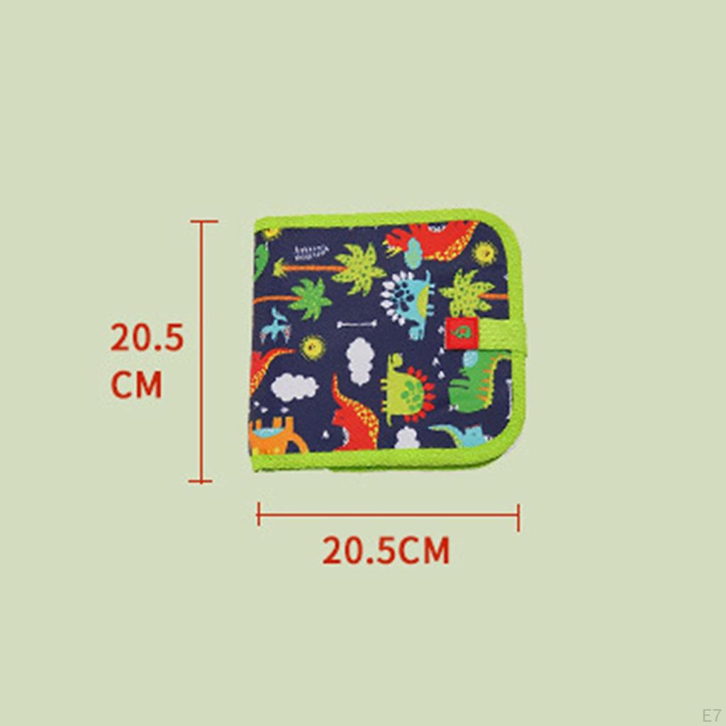 Erasable Book Doodle Set 16 Sides Preschool Art with 12 Coloring Pens Scribbler Board Drawing Pad