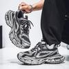 Winter high-top high-end running leather surface waterproof and non-slip sports casual height-increasing dad shoes