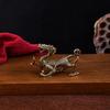 Chinese Mythical Beasts Brass Ornament: Azure Dragon, White Tiger, Vermilion Bird, Black Tortoise - Ideal for Study or Living Room Décor