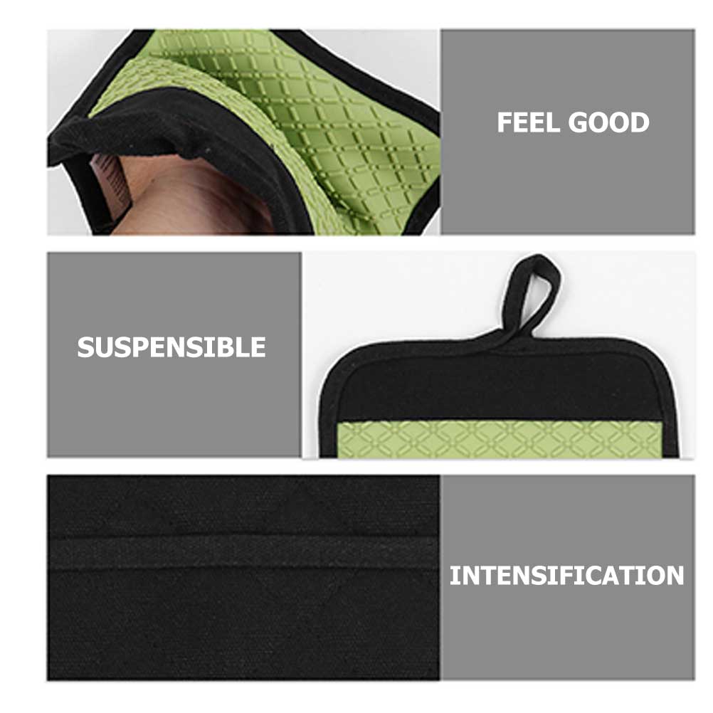 Silicone Coated Pot Holders for Kitchen Heat Protection Dual Side Non-Slip Baking Supplies Oven Microwave Glove Alternative
