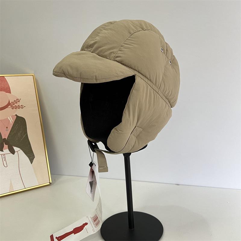 Cappello Lei Feng leggero e super spesso in cotone piuma per ciclismo autunnale e invernale, cappello termico con protezione per le orecchie da uomo, cappello sottocasco antivento e anti-freddo da donna