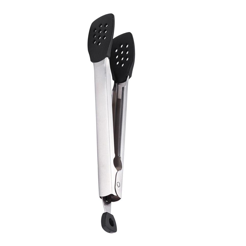 Silicone Head BBQ Grilling Tongs Anti-Scalding Cake Bread Tong Non-Stick Steak Tongs  Kitchen Use
