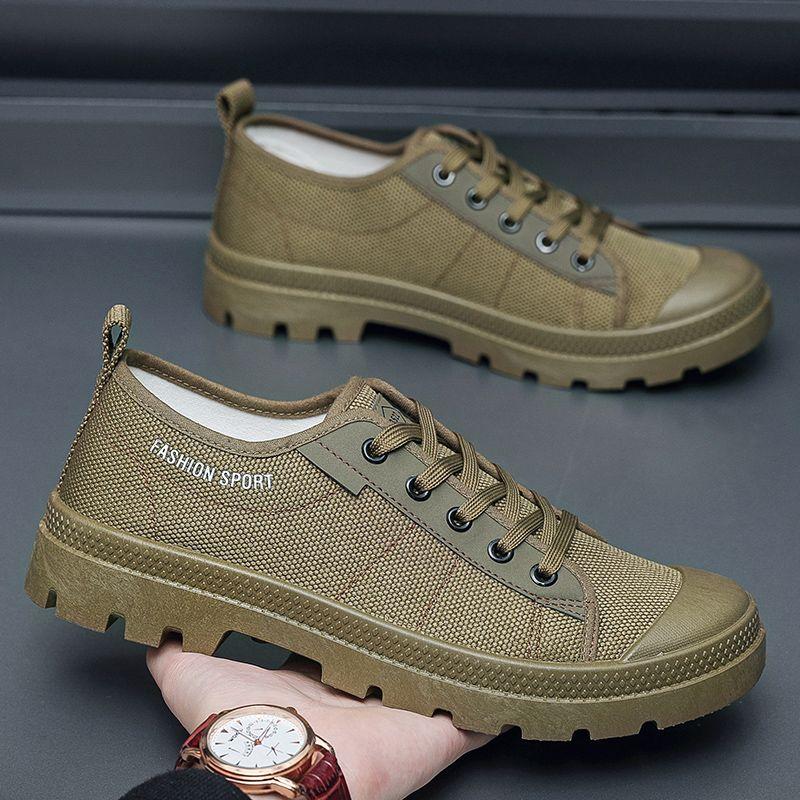 

Мужская обувь для приключений, нескользящая, износостойкая, с низким берцем, обувь с защитой от запаха, повседневная обувь для улицы 44 хаки