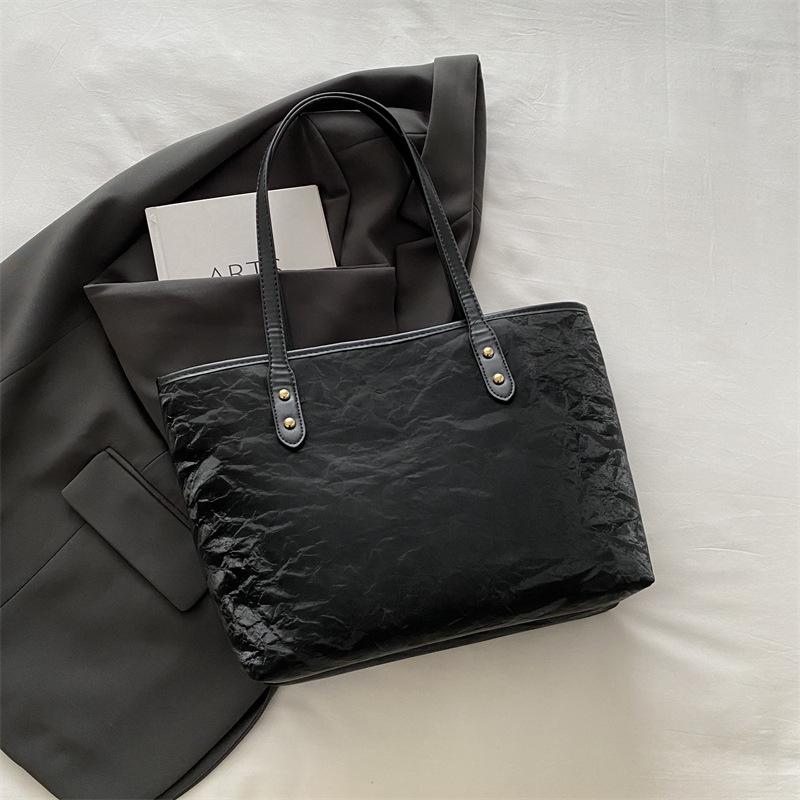 Skládací taška tote dámská velkokapacitní taška na dojíždění volnočasová taška přes rameno taška do třídy pro vysokoškoláky