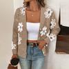 Flower Pattern Button-up Cardigan