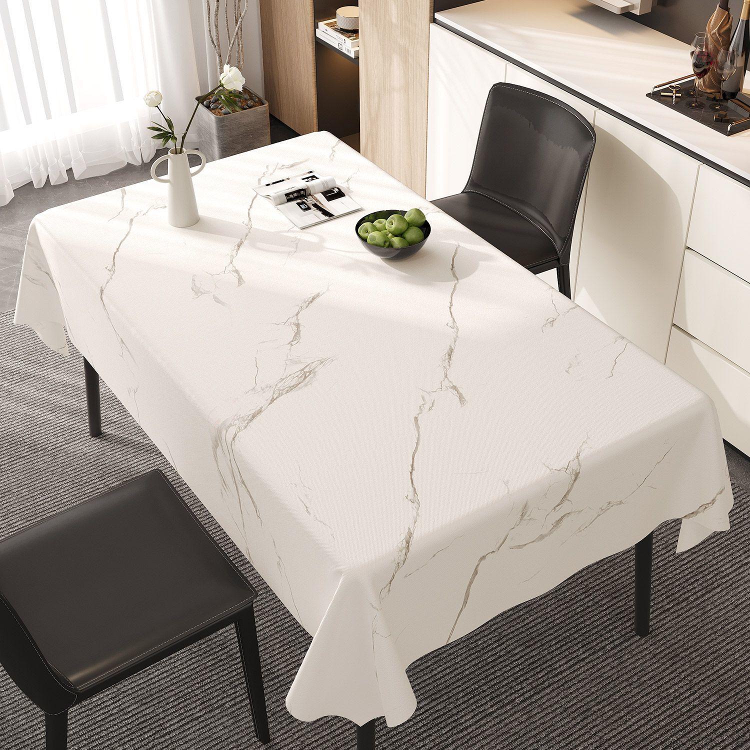 Nordische Stijl Marmeren Patroon Tafels Kap Geen Was Waterdicht Oliebestendig Eettafel Decoratie Nieuwe Multifunctionele PVC Tafelkleed 140x180cm