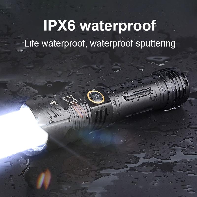 1000000LM XHP160LED High Powerful Flashlight Waterproof Rechargeable USB Torch Zoomable Lantern 26650 Battery Hand Lamp Camping Lantern