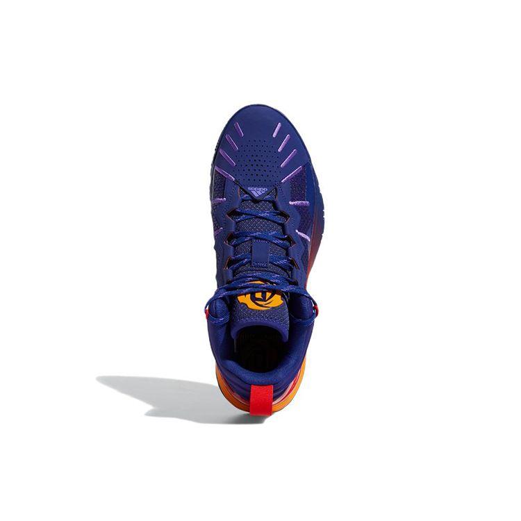 Adidas D Rose Son Of Chi Round Toe Comfortable Fabric Shock Absorbing Non-Slip Wear-Resistant Low-Top Basketball Shoes Men Sneakers Blue Red GY3265
