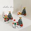 Elegant Christmas Cottage Ornament With Delicate Detail Resin Holiday Scene Display Statue Home Decoration