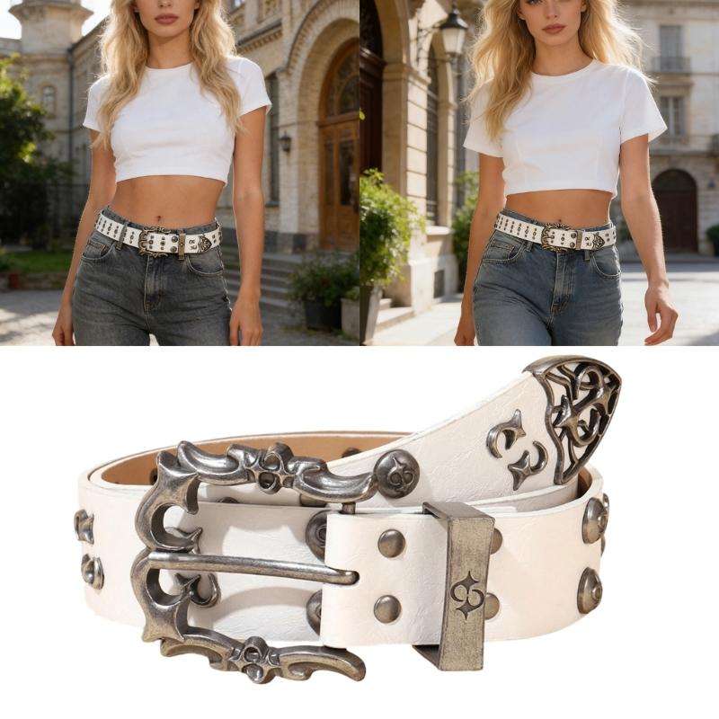 Multi Functional Fashion Belt PU Imitation Leather Metal Buckles Universal Size 115cm 3.7cm for Unisex Daily Wear