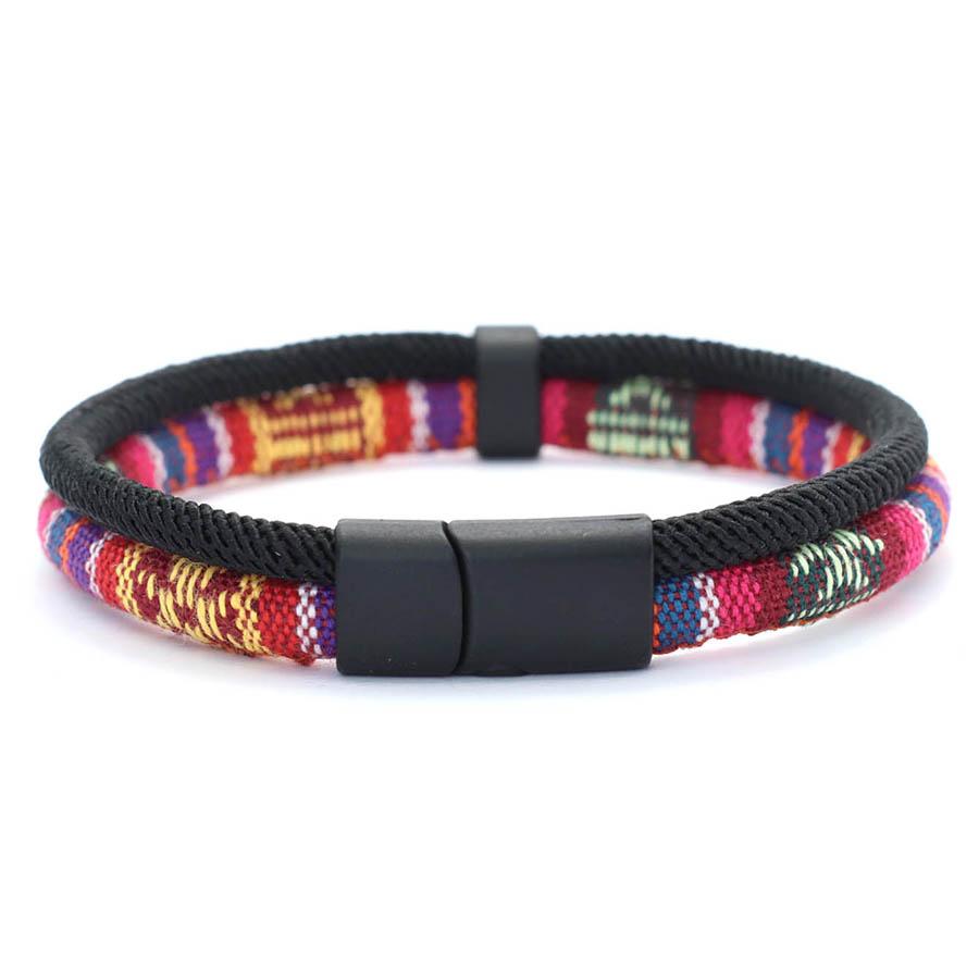Stylish Tibetan Rope Bracelet Men 5 Colors Handmade Ethnic Wish Bangle Detachable Meditation Yoga Healing Fabric Braslet Pulsera