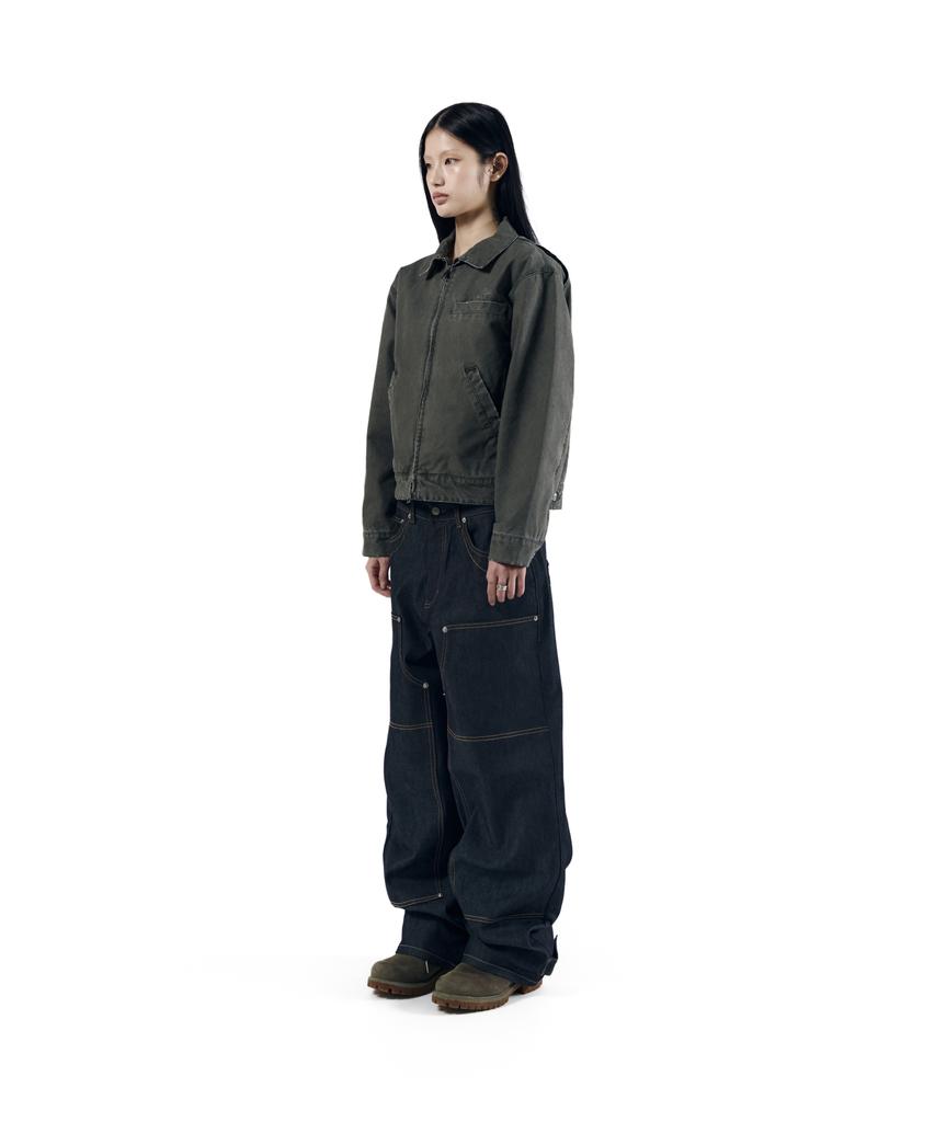 AAKAM Steve Cinch Back Denim Pants (Blue)