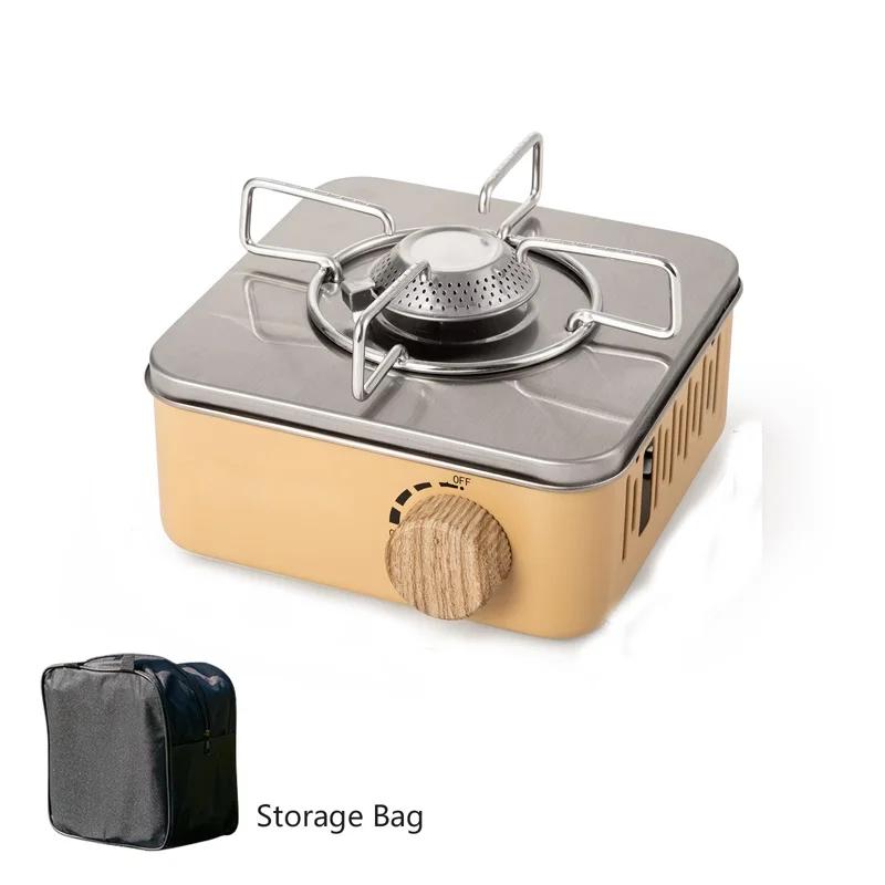 2800W Camping Mini Gaskocher Tragbarer Kassettenkocher Butankocher mit Tragetasche Outdoor-Gasbrenner für Picknick-Camping-Kochen