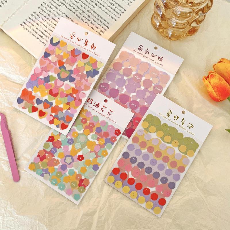 Polka Dot Washi Tape Stickers for Journaling - Small Round Labels