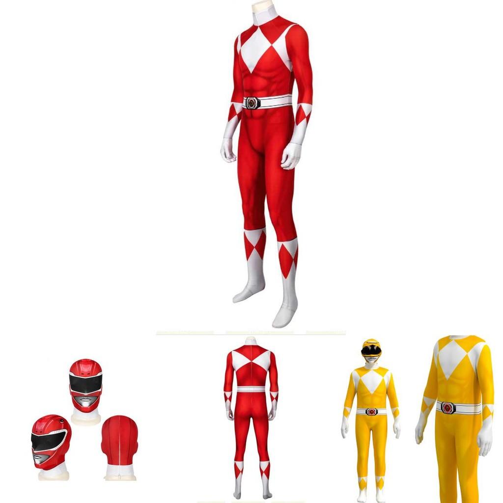 Rangers Costume For Kids And Adults Featuring Durable Jumpsuit And Character Mask**