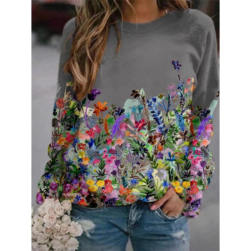 Sweat à capuche à fleurs pour femmes, mode Kawaii, sweats à capuche pour femmes, vêtements à capuche à plantes et fleurs, manteaux à capuche de printemps, hauts pour filles Y2k