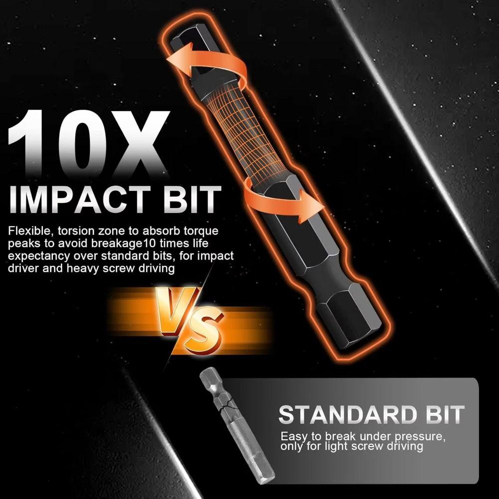 1/4inch Impact Hex Head Hex Shanks Sae and Metric Magnetic Screwdriver Length 50mm Quick Change Screw Driver Extension Adapter