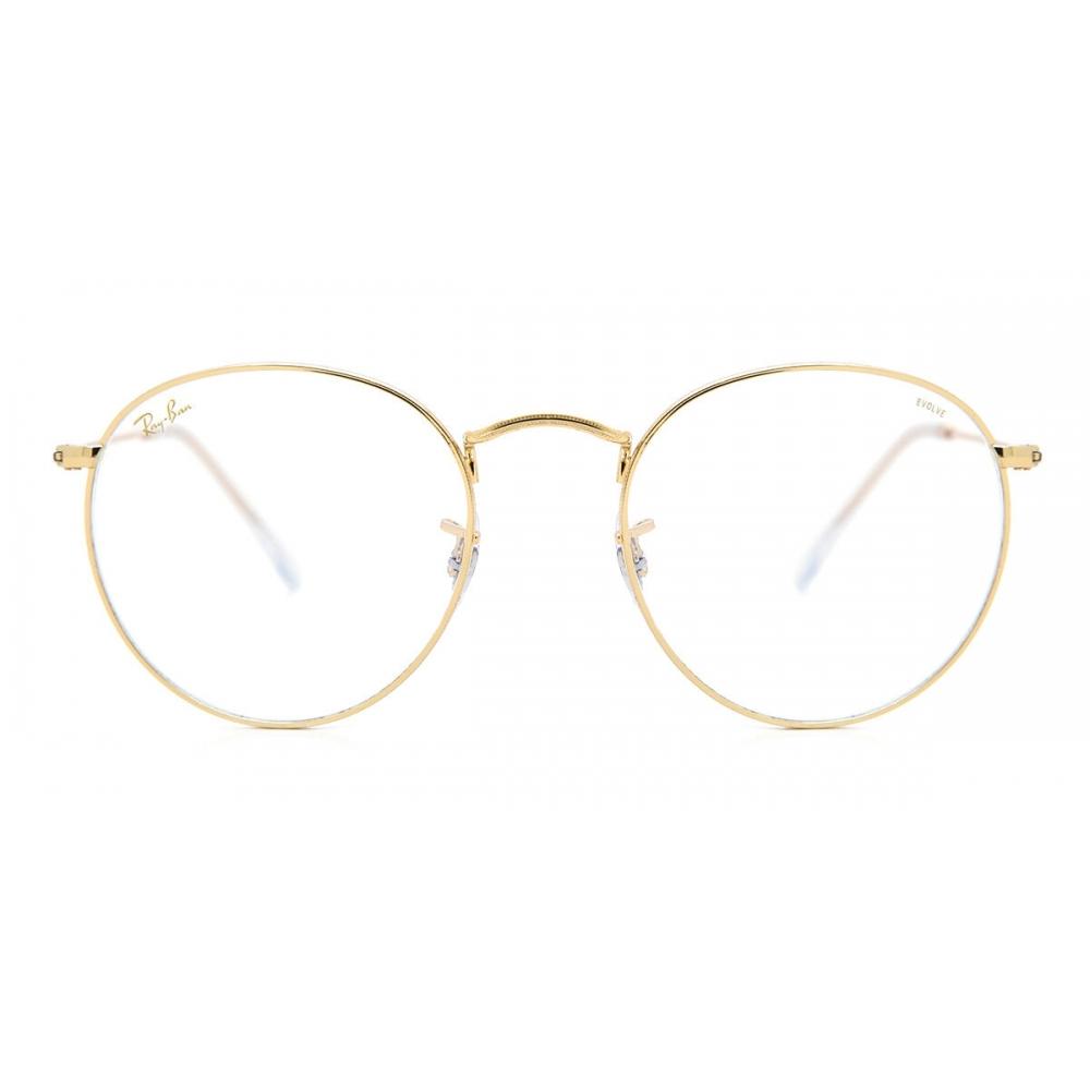 

Ray Ban Rb3447 Круглые Металлические Блокирующие Синий Свет 9196bl Мужские Очки Gold/47-21-140