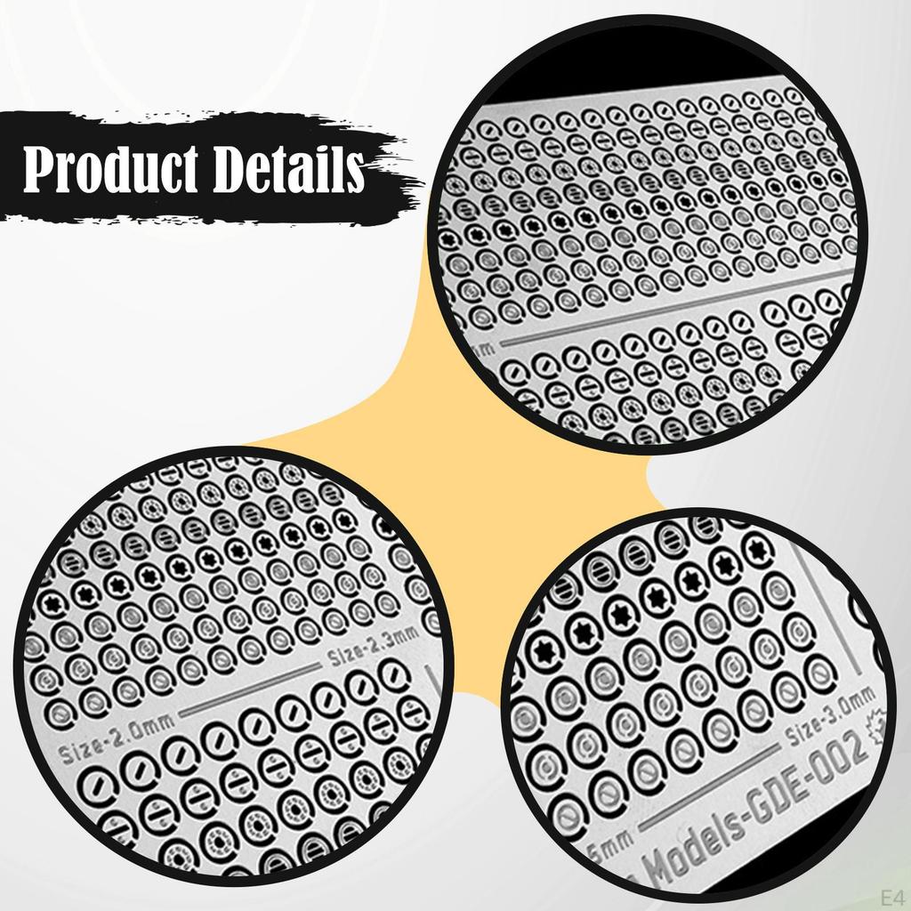 Metal Etching Sheet 3.54x2.76inch Compact Models Modification Stability Hobby Accessories Version