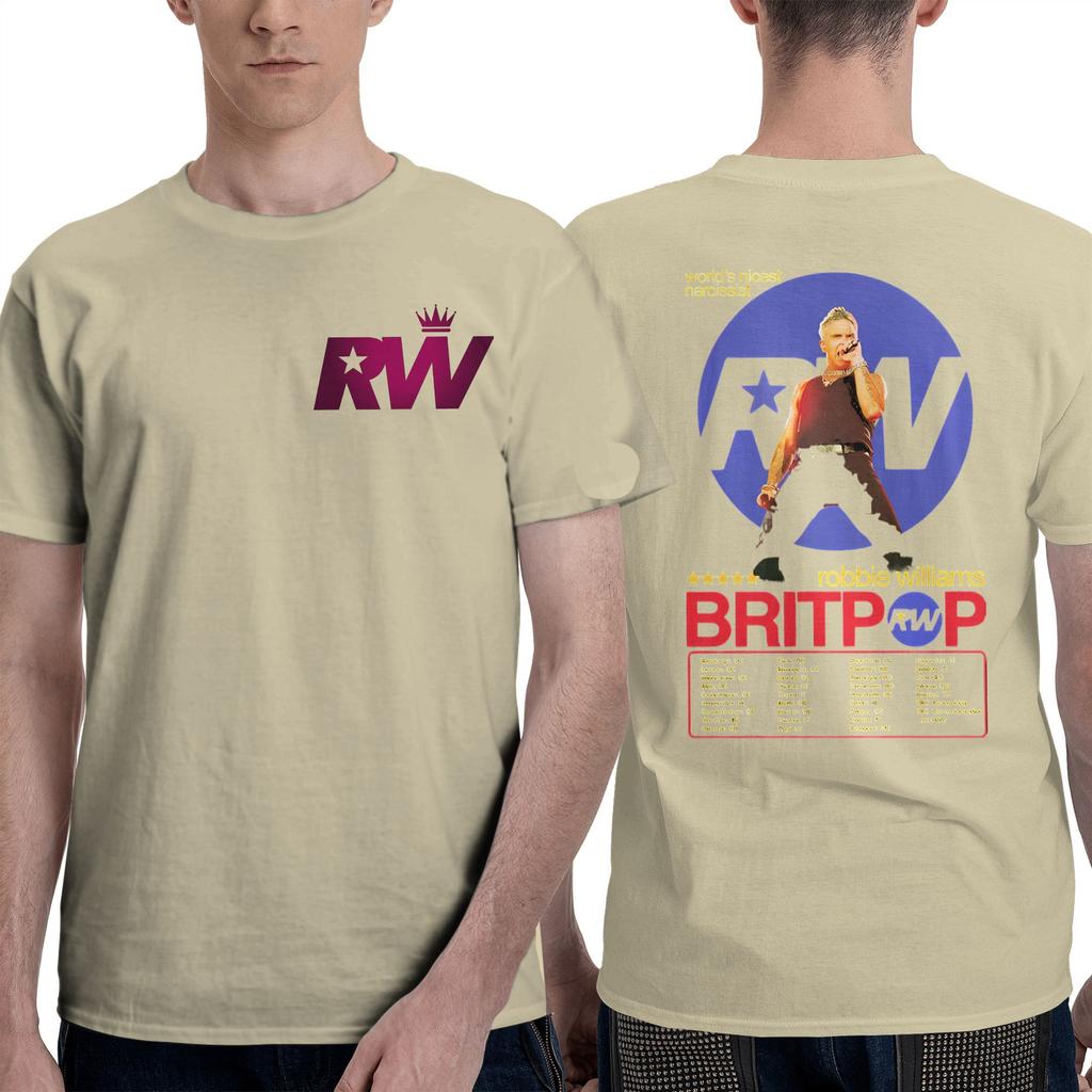 Harajuku T Shirt Vintage Robbie Williams Live 2025 Concert T Shirts  Fashion Tshirt for Men Summer Casual Short Sleeve Tees