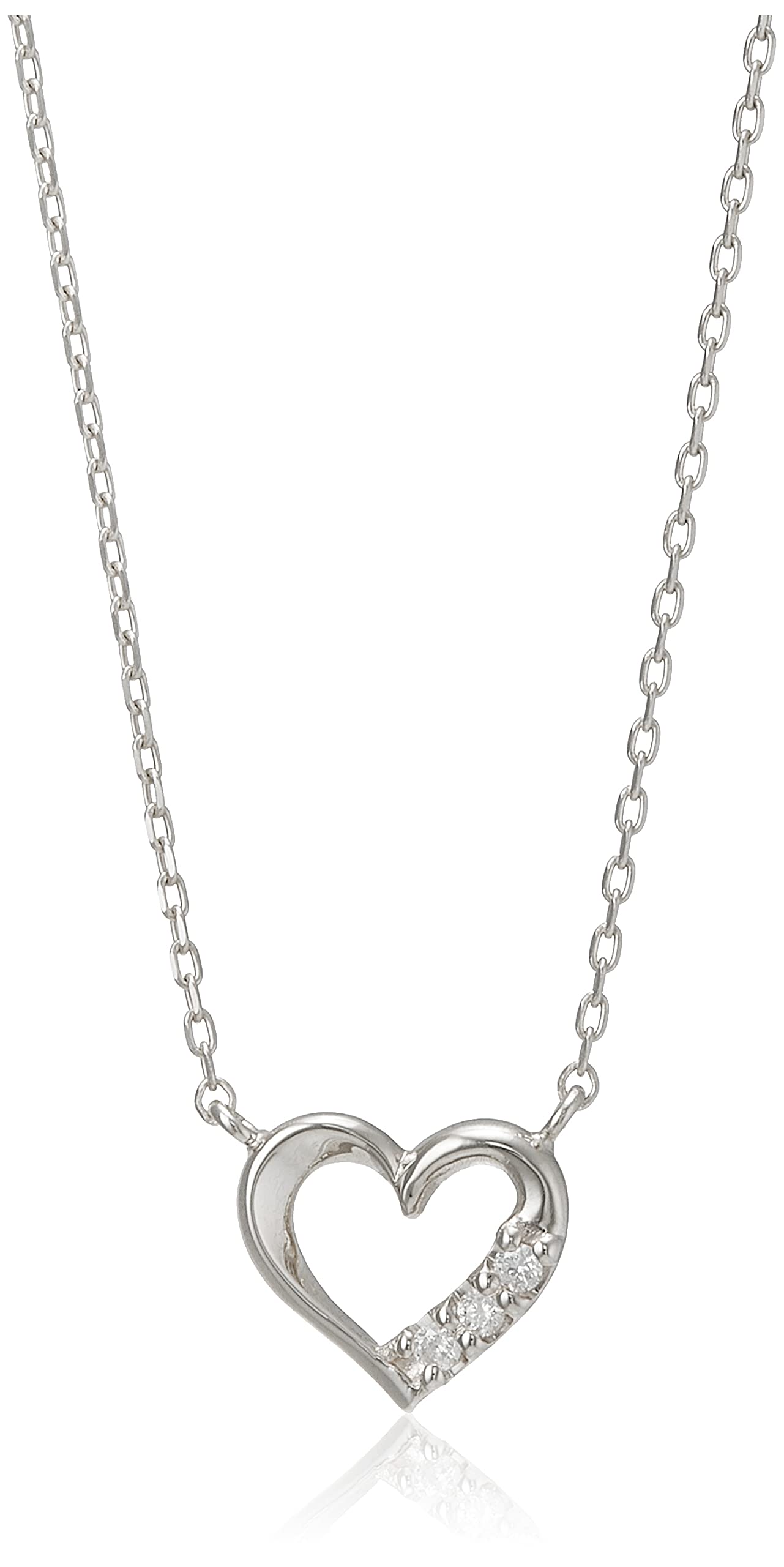 

Diamond Open Heart Necklace K10 White Gold [Stella.J] TDA1943D_-31